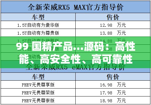 99 国精产品…源码：高性能、高安全性、高可靠性