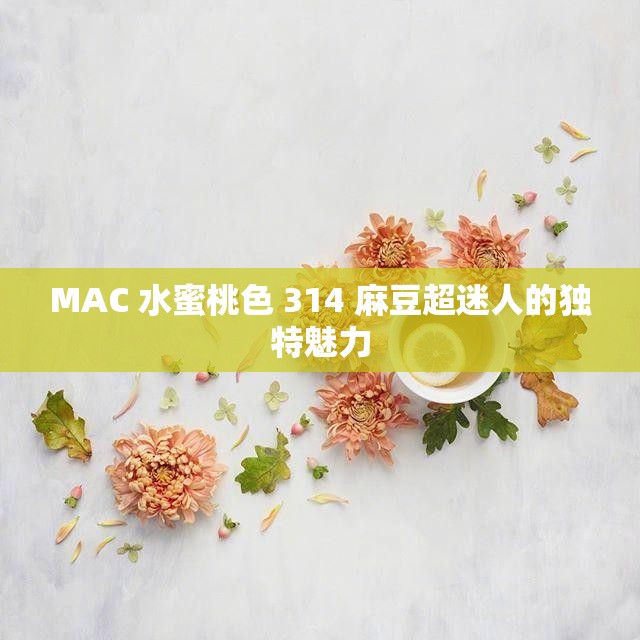 MAC 水蜜桃色 314 麻豆超迷人的独特魅力