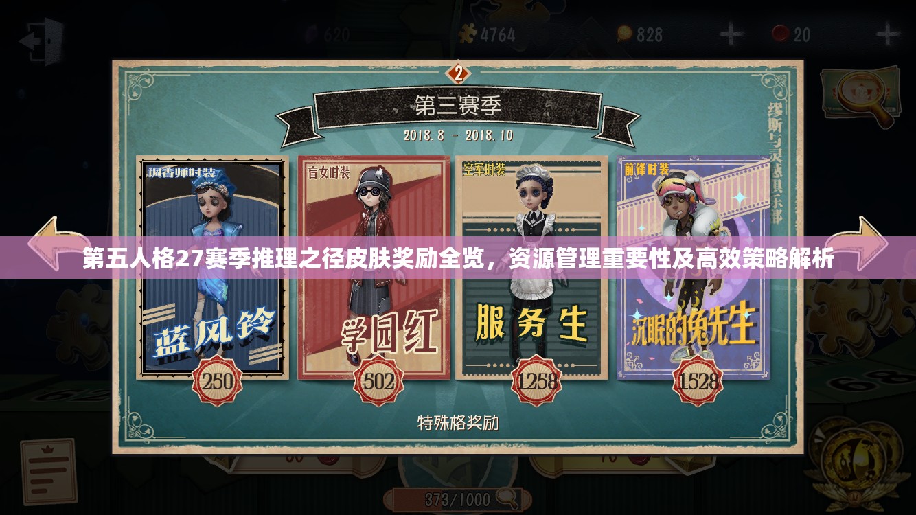 第五人格27赛季推理之径皮肤奖励全览，资源管理重要性及高效策略解析