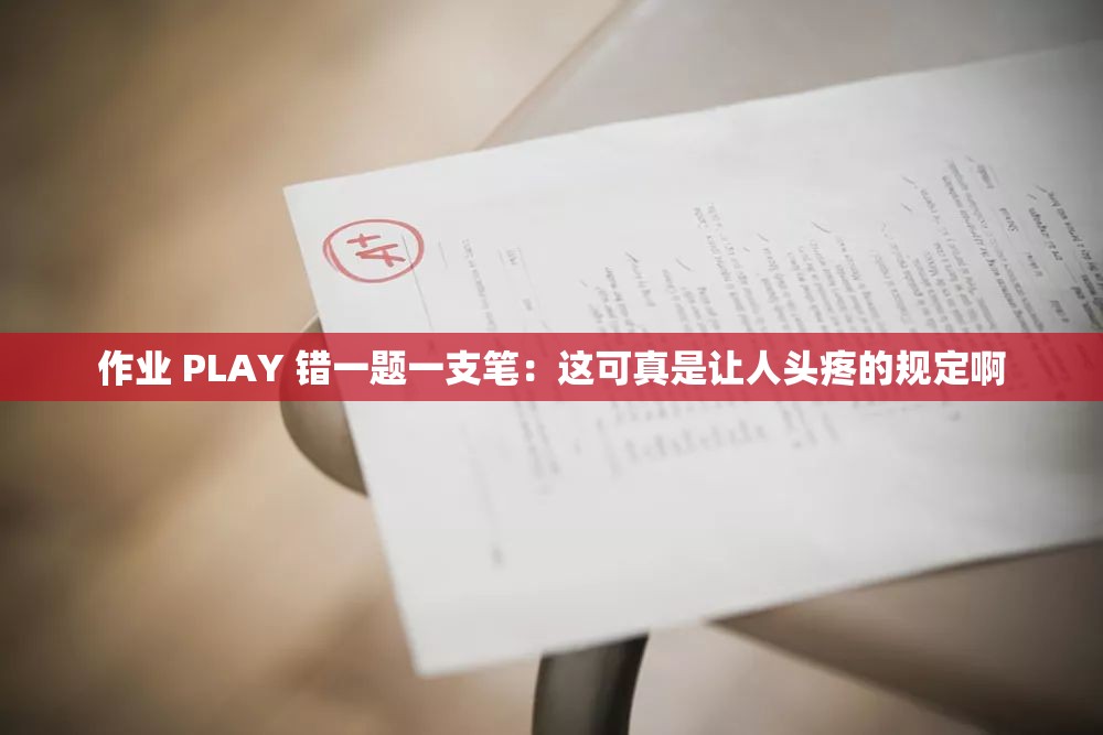 作业 PLAY 错一题一支笔：这可真是让人头疼的规定啊