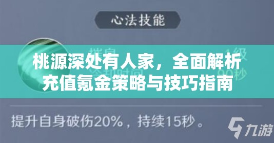 桃源深处有人家，全面解析充值氪金策略与技巧指南