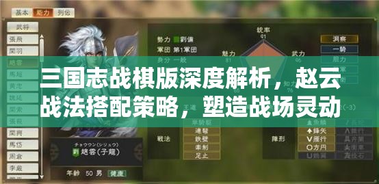 三国志战棋版深度解析，赵云战法搭配策略，塑造战场灵动无敌杀手