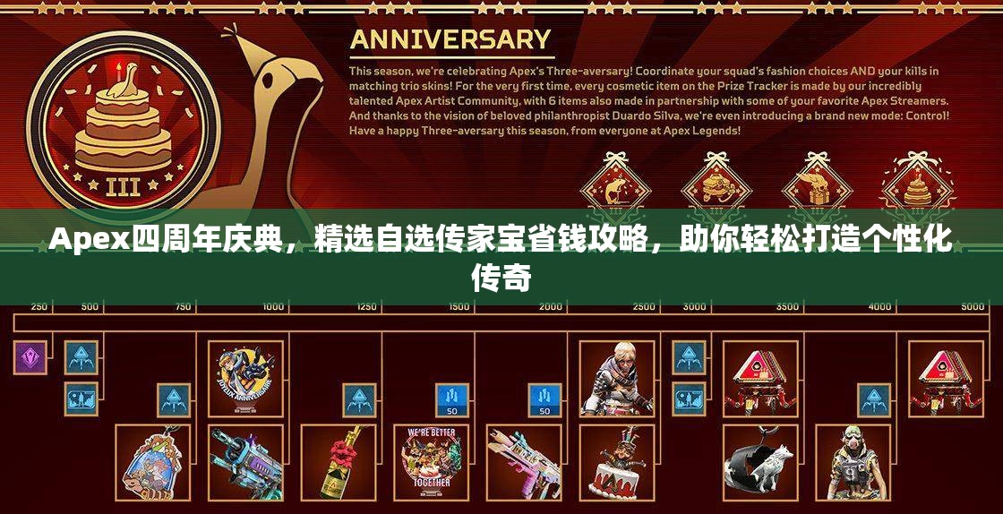 Apex四周年庆典，精选自选传家宝省钱攻略，助你轻松打造个性化传奇