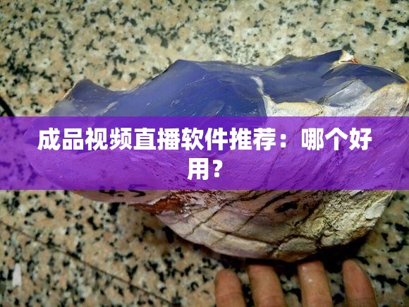 成品视频直播软件推荐：哪个好用？