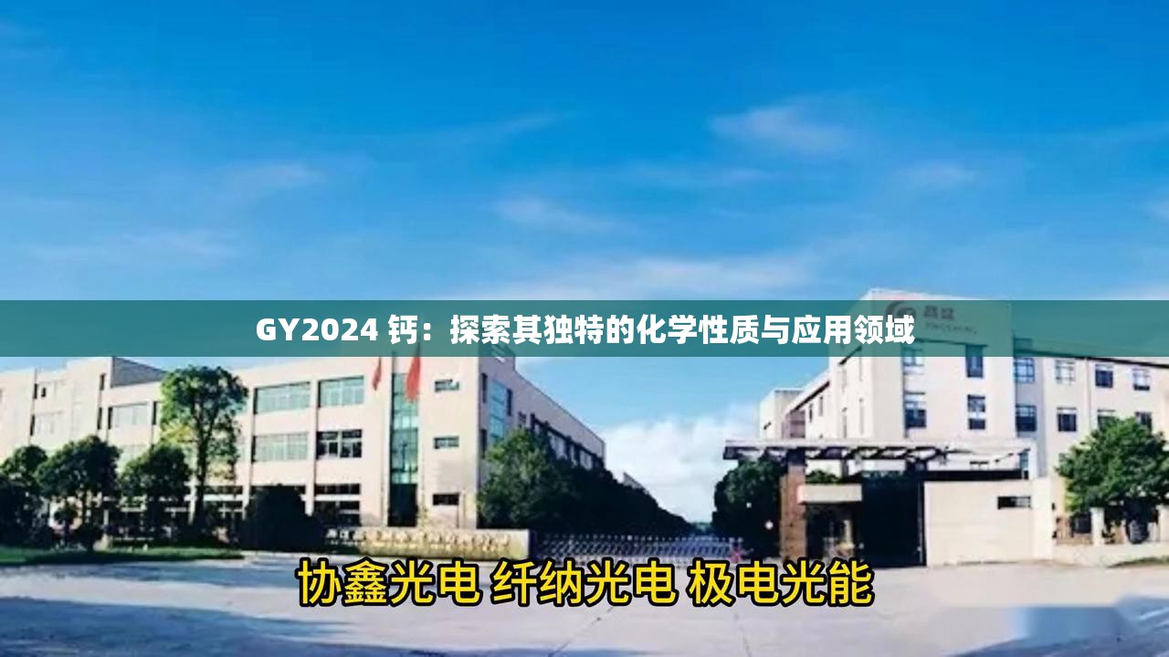 GY2024 钙：探索其独特的化学性质与应用领域