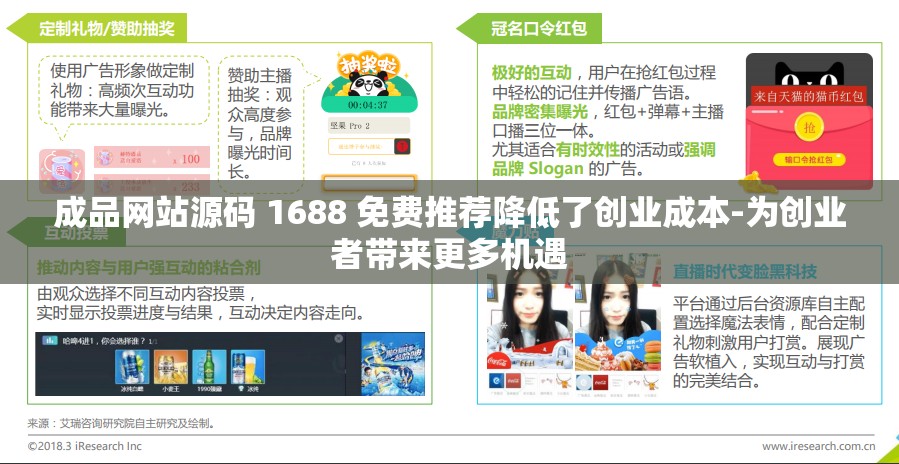 成品网站源码 1688 免费推荐降低了创业成本-为创业者带来更多机遇