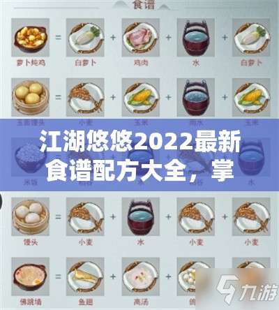 江湖悠悠2022最新食谱配方大全，掌握资源管理艺术，解锁美食秘籍