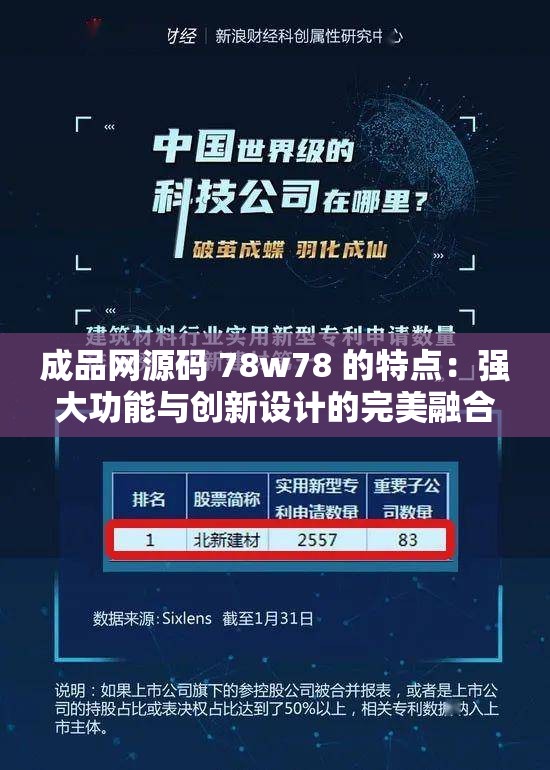 成品网源码 78w78 的特点：强大功能与创新设计的完美融合