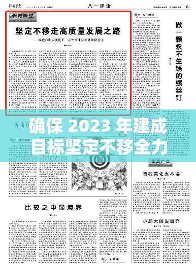 确保 2023 年建成目标坚定不移全力推进