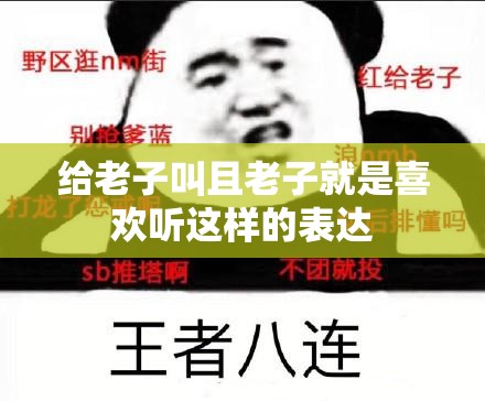 给老子叫且老子就是喜欢听这样的表达