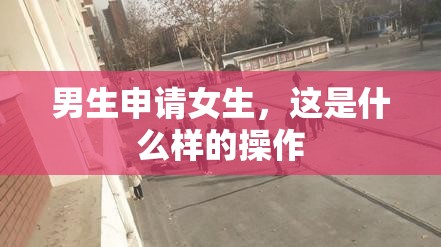 男生申请女生，这是什么样的操作