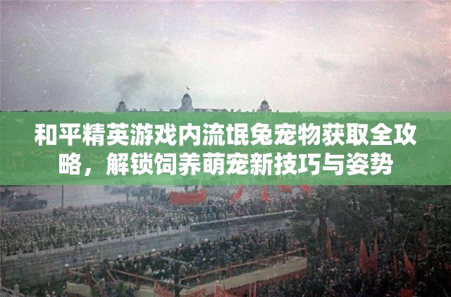 和平精英游戏内流氓兔宠物获取全攻略，解锁饲养萌宠新技巧与姿势