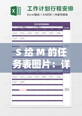 S 给 M 的任务表图片：详细任务规划一目了然