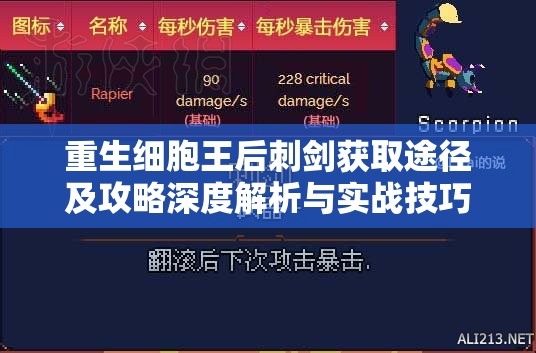 重生细胞王后刺剑获取途径及攻略深度解析与实战技巧