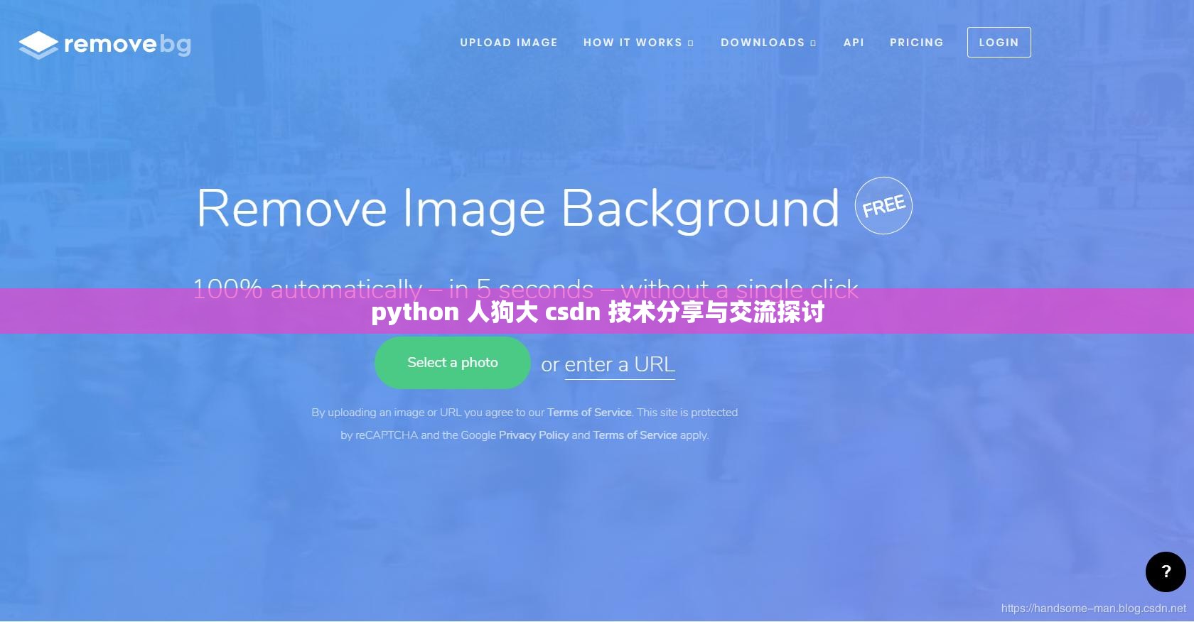 python 人狗大 csdn 技术分享与交流探讨