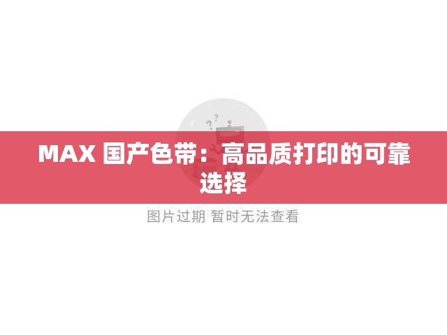 MAX 国产色带：高品质打印的可靠选择