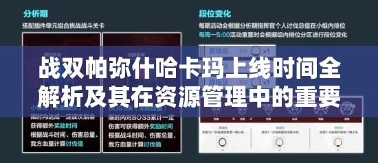 战双帕弥什哈卡玛上线时间全解析及其在资源管理中的重要性与高效策略