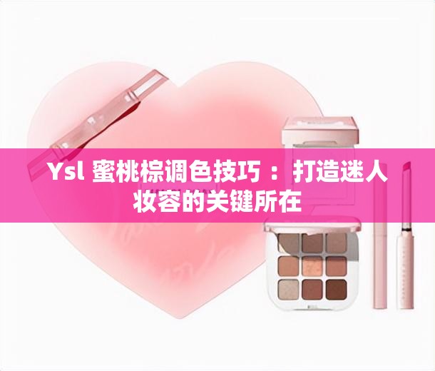 Ysl 蜜桃棕调色技巧 ：打造迷人妆容的关键所在