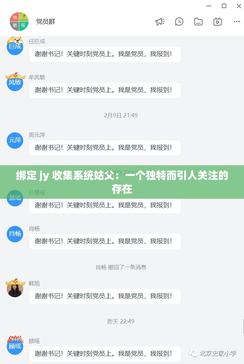 绑定 jy 收集系统姑父：一个独特而引人关注的存在