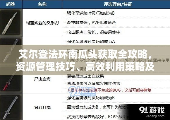 艾尔登法环南瓜头获取全攻略，资源管理技巧、高效利用策略及价值最大化指南