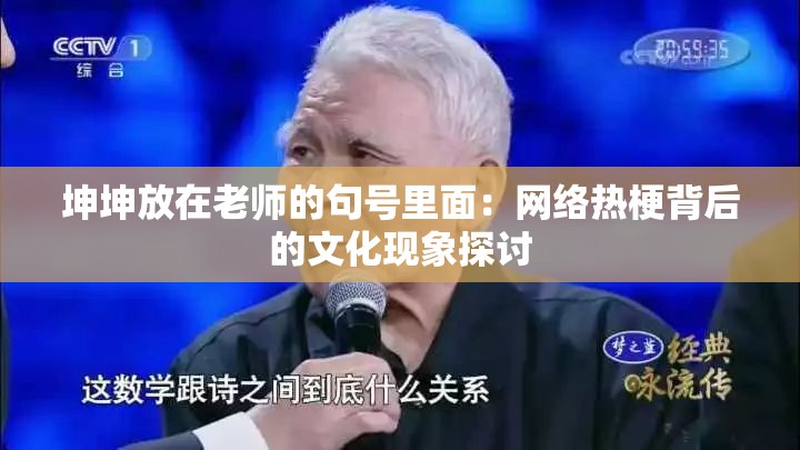 坤坤放在老师的句号里面：网络热梗背后的文化现象探讨