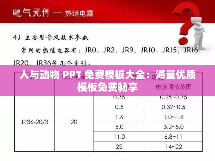 人与动物 PPT 免费模板大全：海量优质模板免费畅享