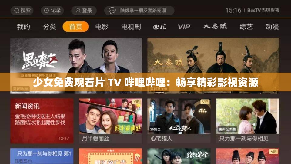 少女免费观看片 TV 哔哩哔哩：畅享精彩影视资源