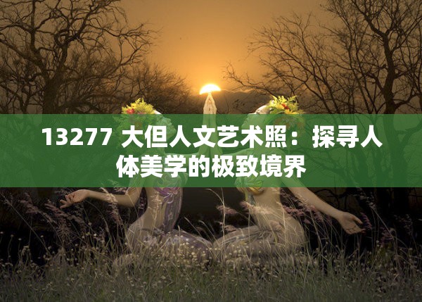 13277 大但人文艺术照：探寻人体美学的极致境界