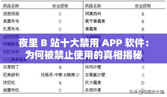 夜里 B 站十大禁用 APP 软件：为何被禁止使用的真相揭秘