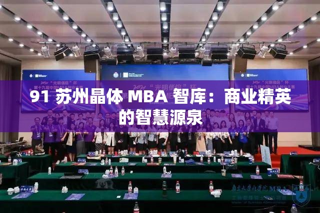 91 苏州晶体 MBA 智库：商业精英的智慧源泉