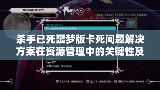 杀手已死噩梦版卡死问题解决方案在资源管理中的关键性及其高效实施策略