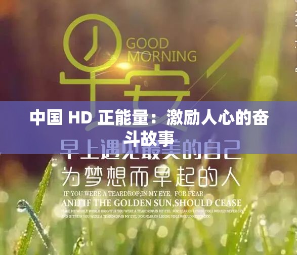 中国 HD 正能量：激励人心的奋斗故事