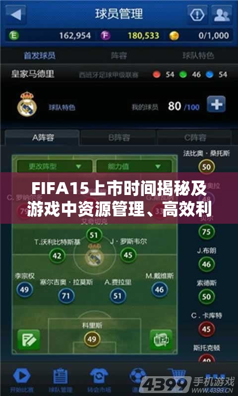 FIFA15上市时间揭秘及游戏中资源管理、高效利用与避免浪费策略