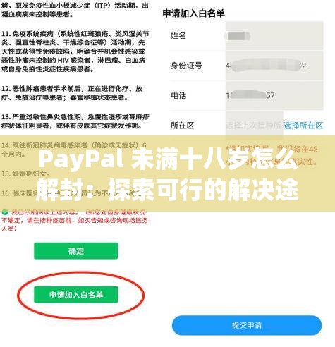 PayPal 未满十八岁怎么解封：探索可行的解决途径