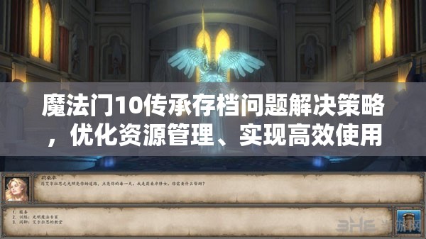 魔法门10传承存档问题解决策略，优化资源管理、实现高效使用并避免浪费