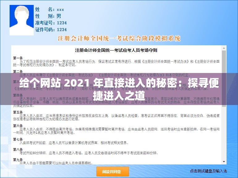 给个网站 2021 年直接进入的秘密：探寻便捷进入之道