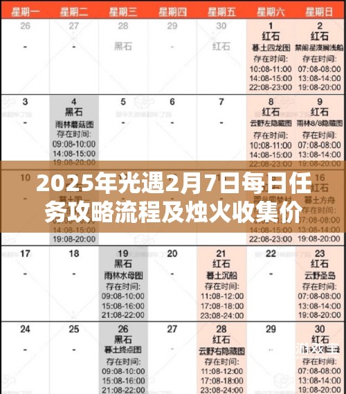 2025年光遇2月7日每日任务攻略流程及烛火收集价值最大化指南