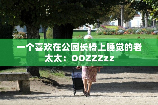 一个喜欢在公园长椅上睡觉的老太太：OOZZZzz