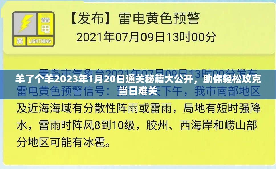 羊了个羊2023年1月20日通关秘籍大公开，助你轻松攻克当日难关