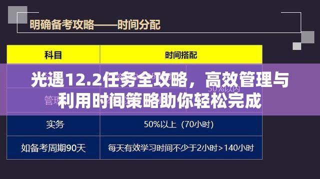 光遇12.2任务全攻略，高效管理与利用时间策略助你轻松完成