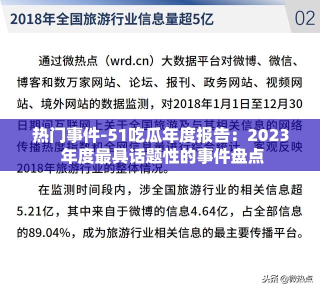 热门事件-51吃瓜年度报告：2023 年度最具话题性的事件盘点