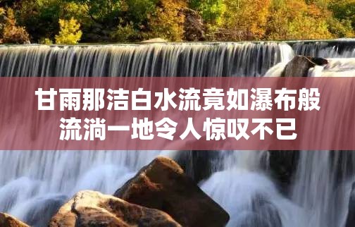 甘雨那洁白水流竟如瀑布般流淌一地令人惊叹不已