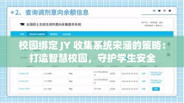 校园绑定 JY 收集系统宋涵的策略：打造智慧校园，守护学生安全