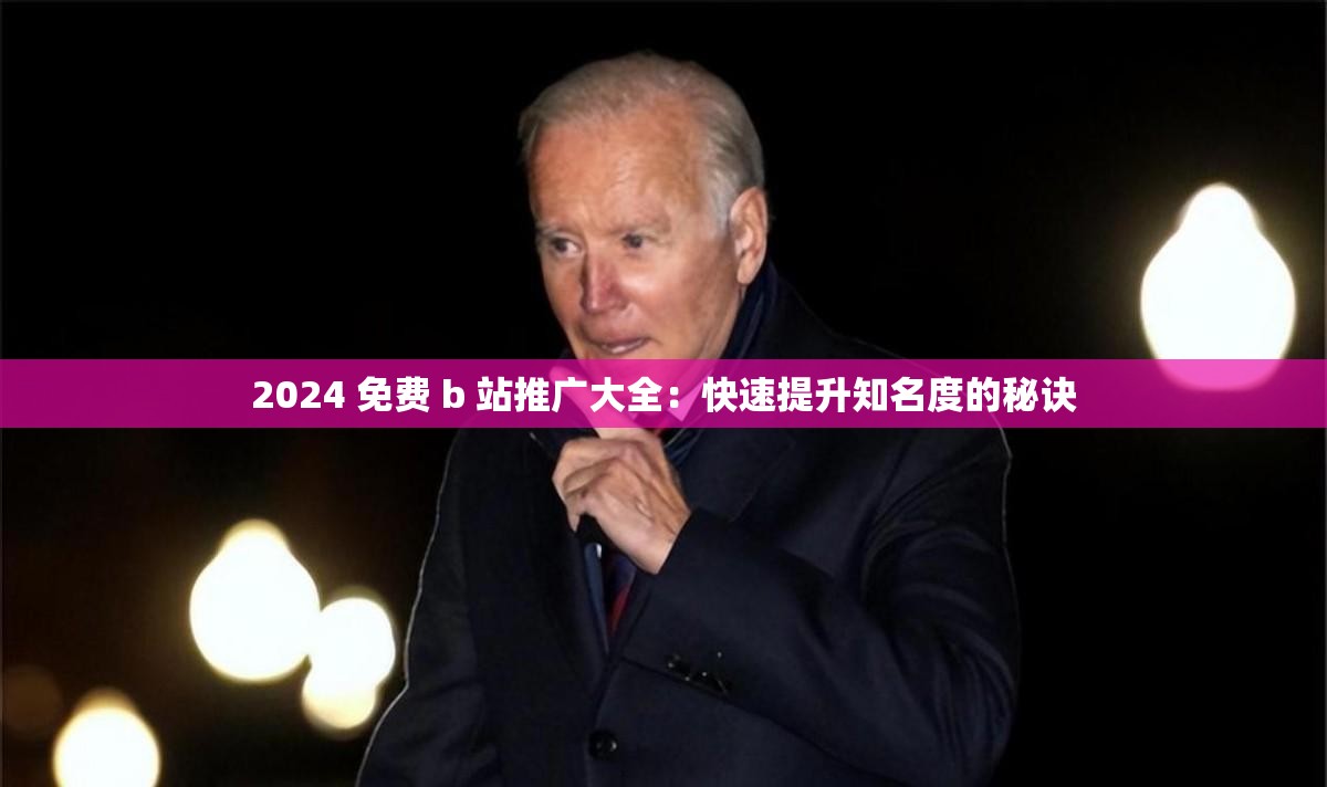 2024 免费 b 站推广大全：快速提升知名度的秘诀