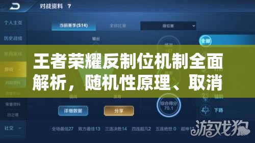 王者荣耀反制位机制全面解析，随机性原理、取消技巧及高效资源管理策略