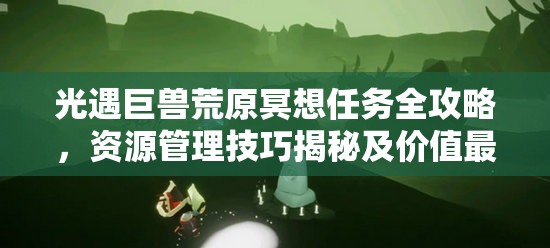 光遇巨兽荒原冥想任务全攻略，资源管理技巧揭秘及价值最大化策略