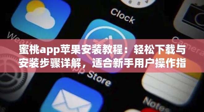 蜜桃app苹果安装教程：轻松下载与安装步骤详解，适合新手用户操作指南