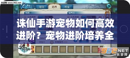 诛仙手游宠物如何高效进阶？宠物进阶培养全攻略揭秘