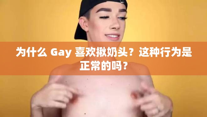 为什么 Gay 喜欢揪奶头？这种行为是正常的吗？