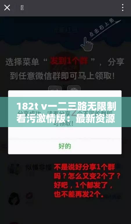 182t v一二三路无限制看污激情版：最新资源分享与高清视频免费在线观看指南